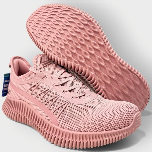 Skechers BOBS GEO Mesh Running Shoes Pink Women 9.5 Lightweight 117417 ROS - Picture 8 of 12